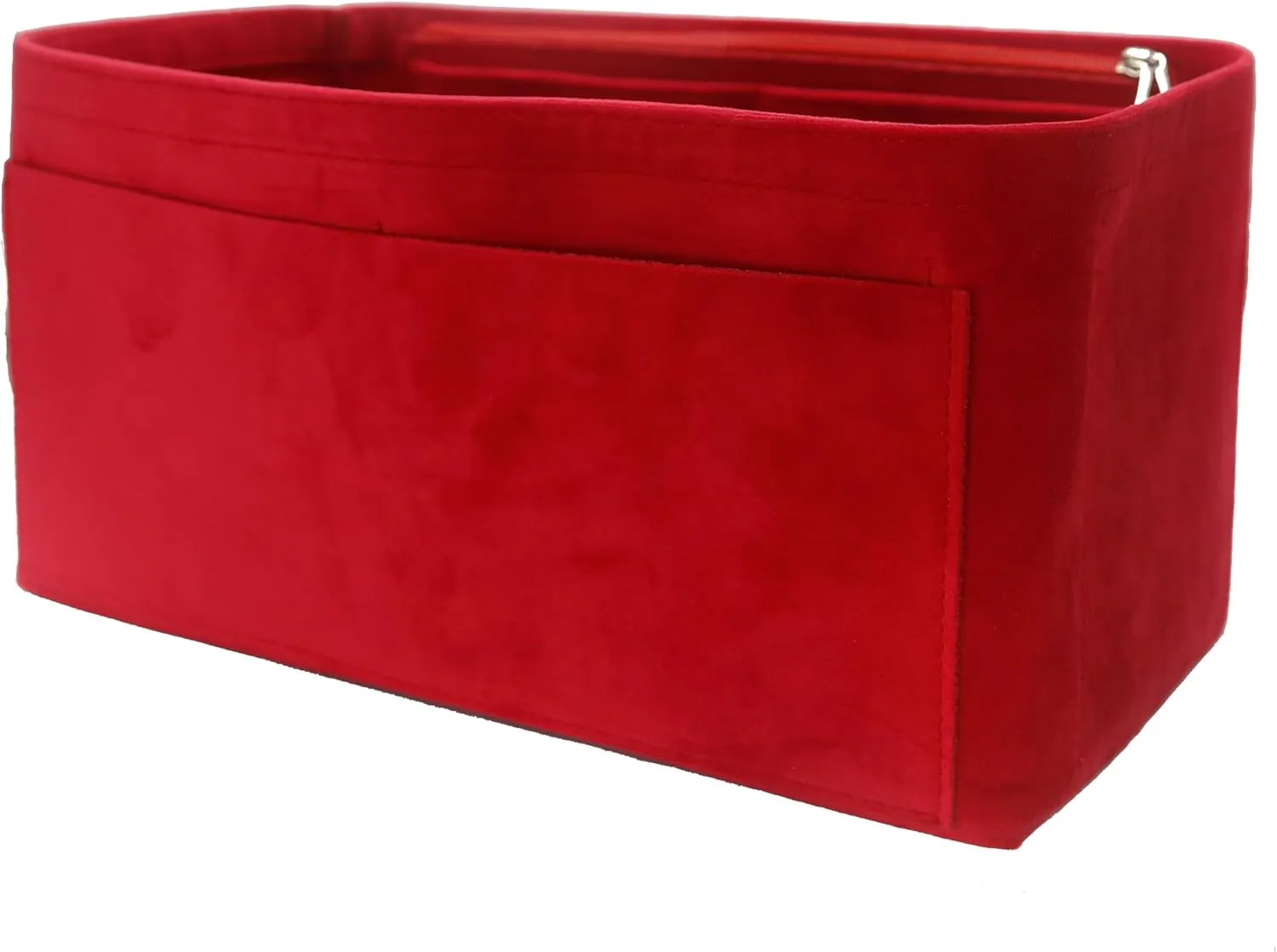 Purse Organizer Insert, Suede Bag Organizer Handbag Tote Shaper, Suede Material, Soft and Non Damaging Bag (X-Large,Red)