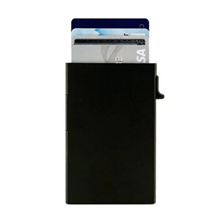 Push Metal Cartridge Swiping Aluminum Alloy Card Holder
