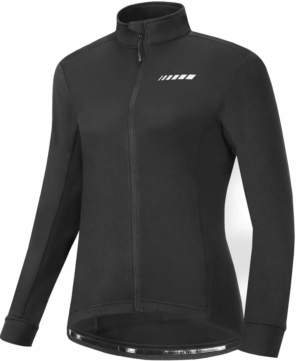 qualidyne Women's Thermal Cycling Jersey Long Sleeve Winter 3 Pockets Bike Fleece Jackets Windproof Biking Coat Cold Weather