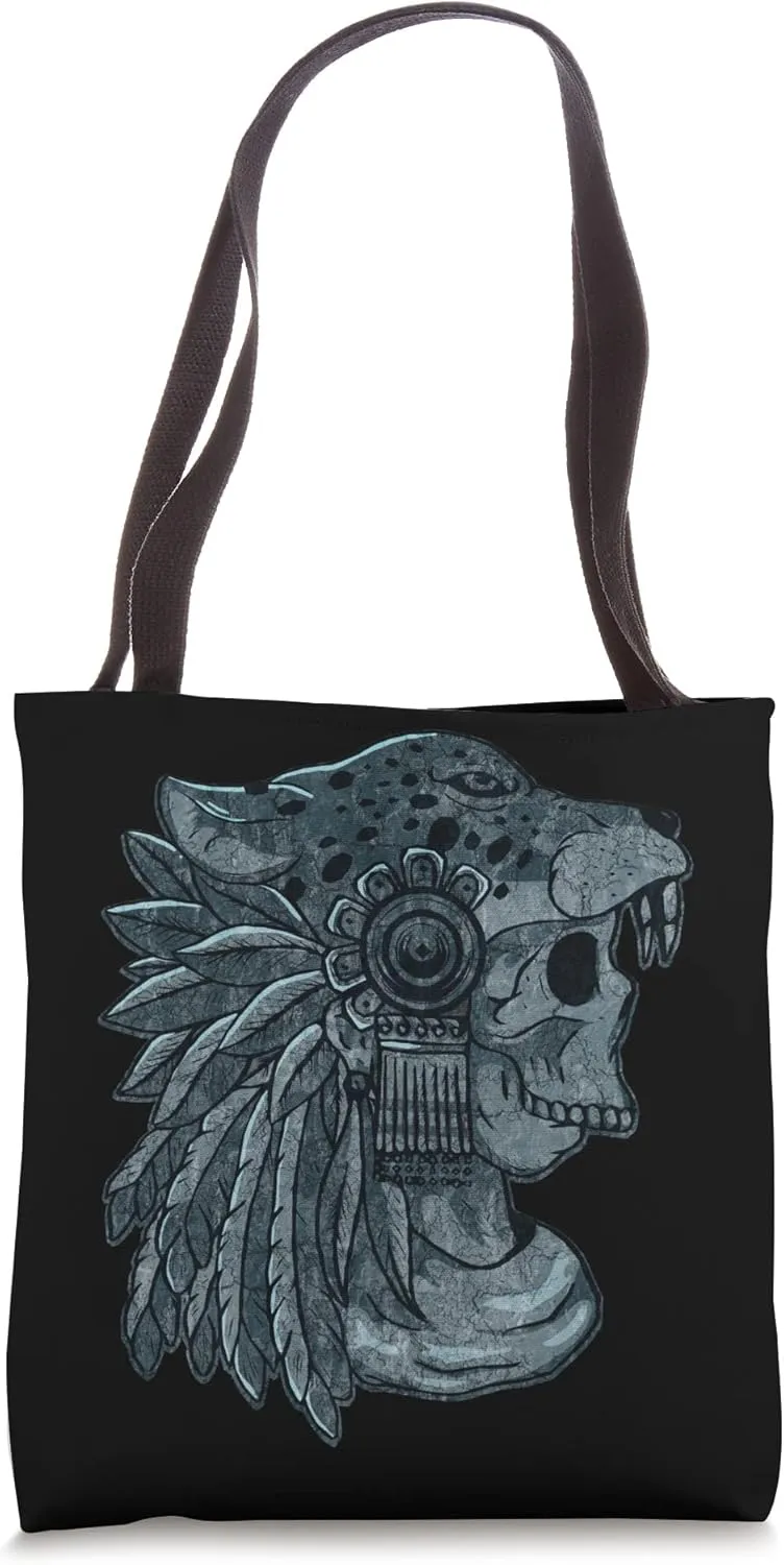 Quetzalcoatl Skull Aztec Warrior Mayan Inca Toltec Tote Bag