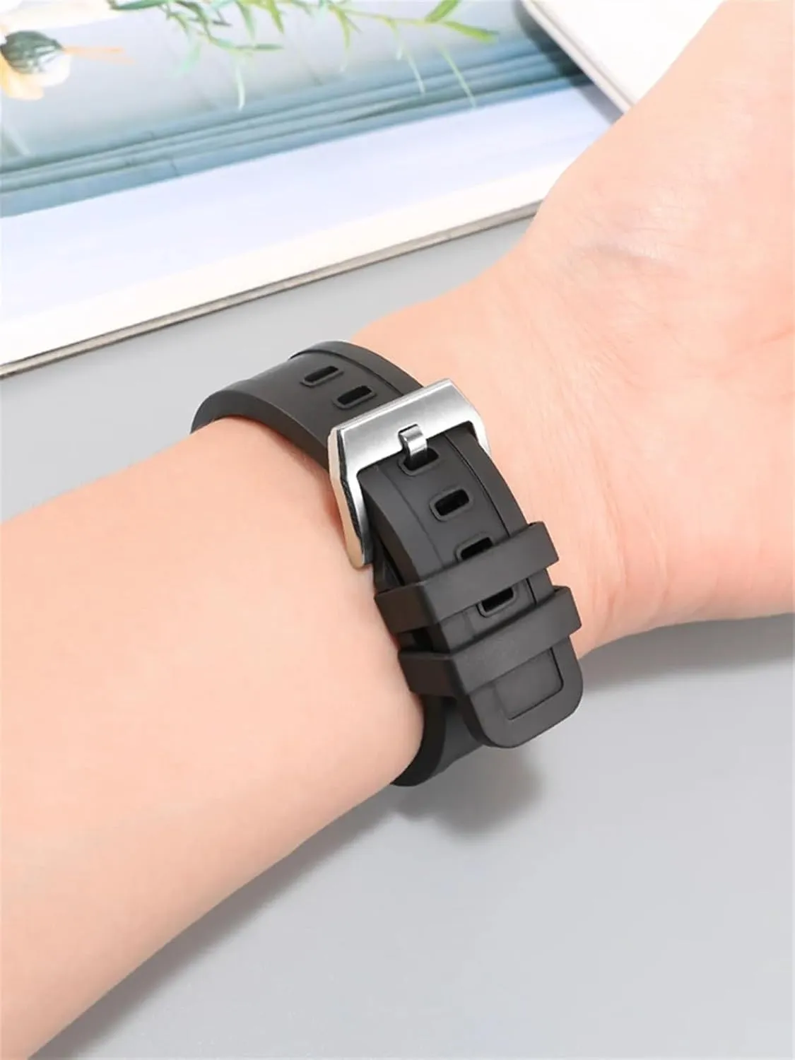 Quick Release Fluoro Rubber Watch Band For IWC Aquatimer Series IW356802 IW376705 IW376710 Soft Silicone Watch Strap 22mm