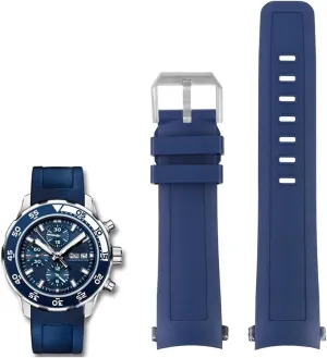 Quick Release Fluoro Rubber Watch Band For IWC Aquatimer Series IW356802 IW376705 IW376710 Soft Silicone Watch Strap 22mm