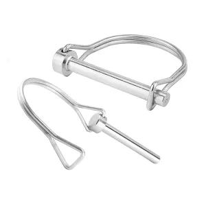 Quick Release Pins 2 Pcs Stainless Steel Quick Release Pin Round Arch Wire Shaft Locking Pin Safety Coupler Pin Retainer Farm Trailers Wagons Lawn Garden(8X70MM)