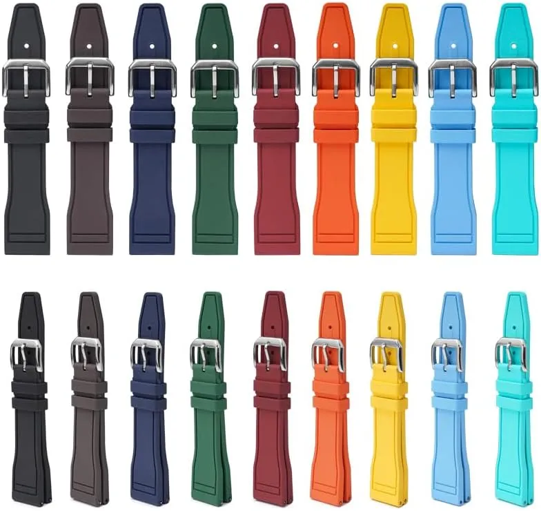 Quick Release Rubber Band For IWC Pilot Watches, Replacement Rubber Straps For Pilot Watches - Multiple Colors