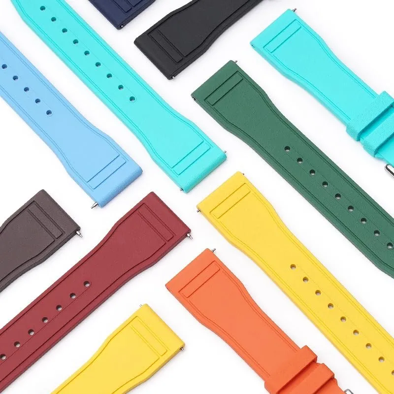 Quick Release Rubber Band For IWC Pilot Watches, Replacement Rubber Straps For Pilot Watches - Multiple Colors