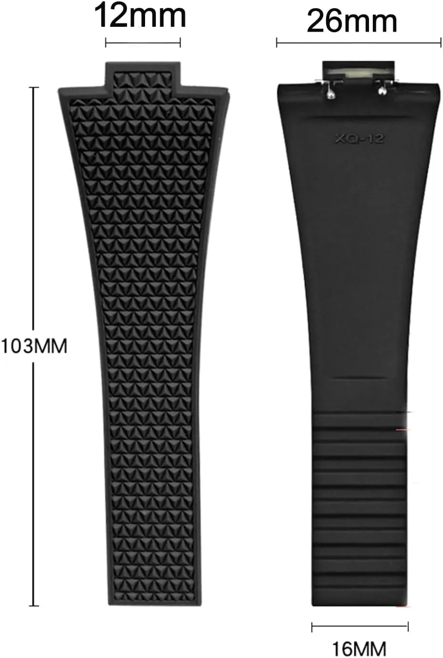 Quick Release Watch Band for Tissot PRX Strap Replacement,FKM Rubber Strap and Butterfly Clasp Compatible with Tissot PRX 40mm Watch Series