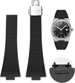 Quick Release Watch Band for Tissot PRX Strap Replacement,FKM Rubber Strap and Butterfly Clasp Compatible with Tissot PRX 40mm Watch Series