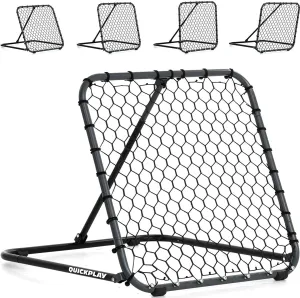 QuickPlay PRO Adjustable Steel Angle Rebounder – Multi-Sport Training Net for Soccer, Baseball & Softball- Available in 3x3', 5x5', & 7x7' Sizes – Perfect for Backyard Practice and Skills Training