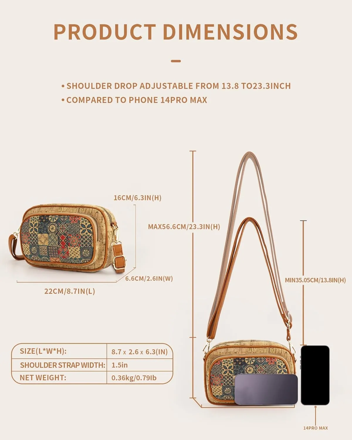 Quilted Crossbody Bags Purse for Women Small Vegan Leather Shoulder Handbags Purses with Two Straps