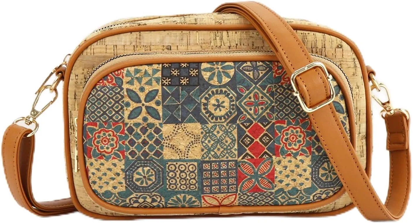 Quilted Crossbody Bags Purse for Women Small Vegan Leather Shoulder Handbags Purses with Two Straps