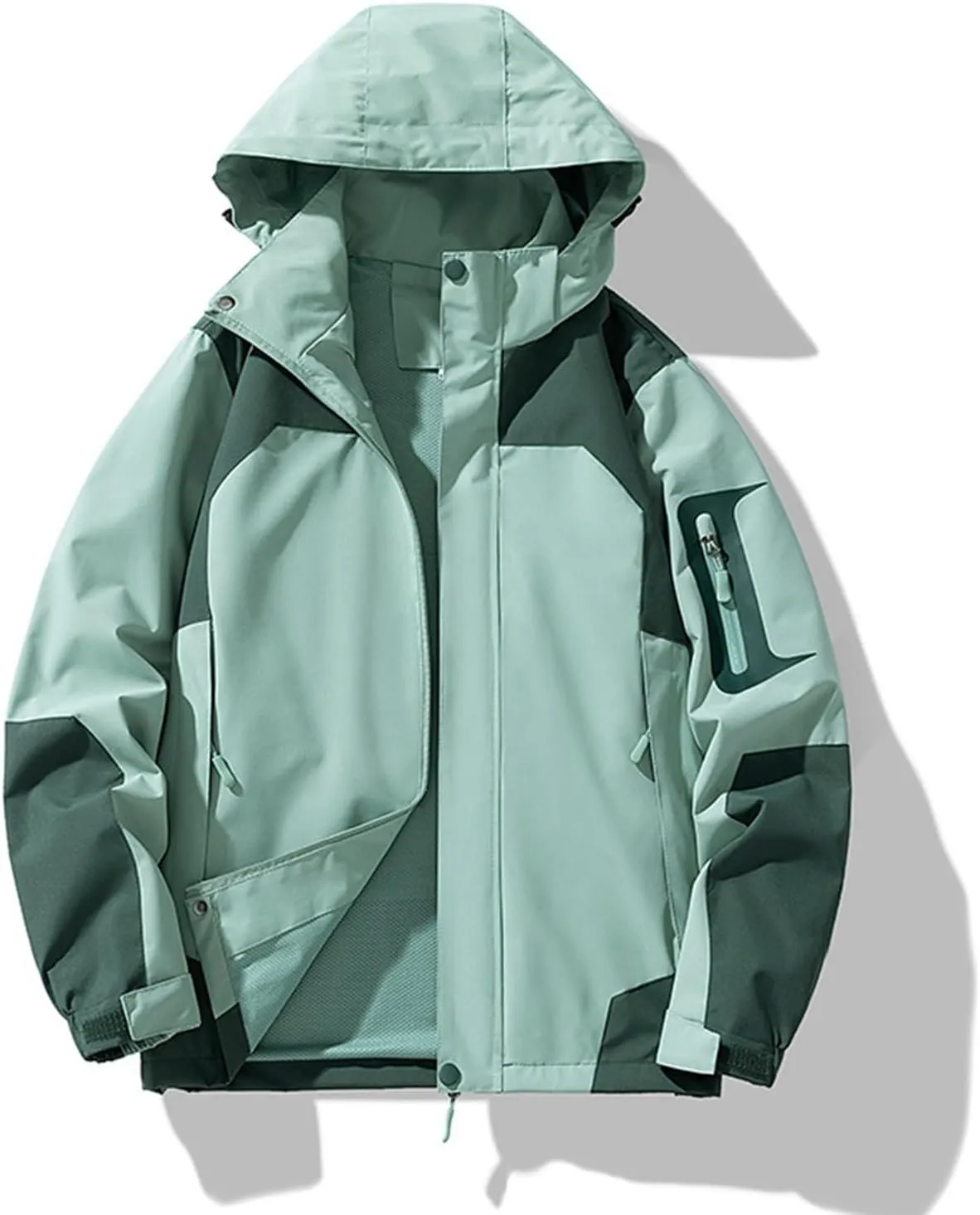 Rain Jacket Men Light Waterproof Rain Coats Ponchos Sun Protective Outdoor Jacket with Hooded