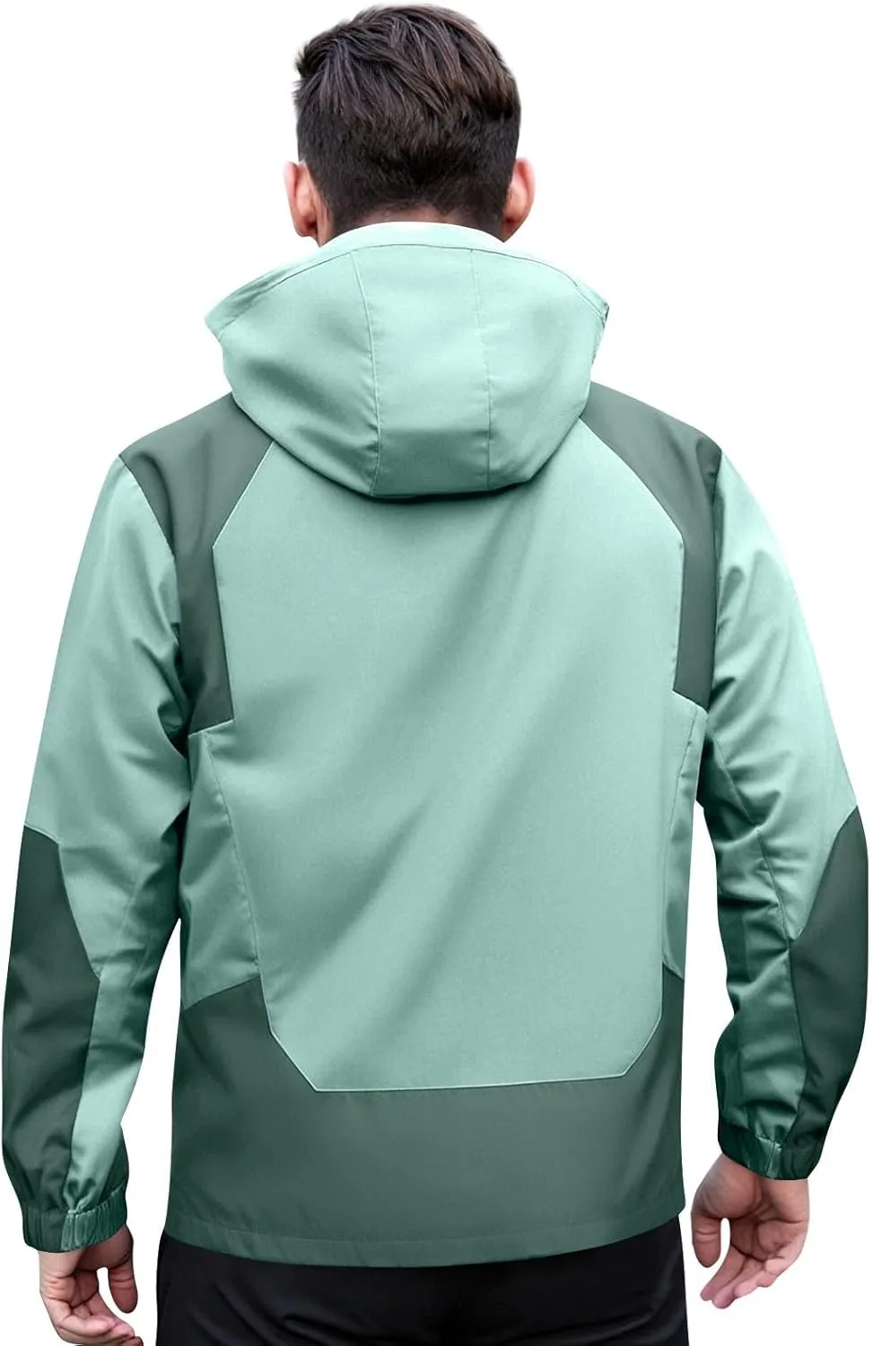 Rain Jacket Men Light Waterproof Rain Coats Ponchos Sun Protective Outdoor Jacket with Hooded
