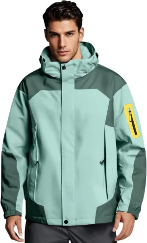 Rain Jacket Men Light Waterproof Rain Coats Ponchos Sun Protective Outdoor Jacket with Hooded