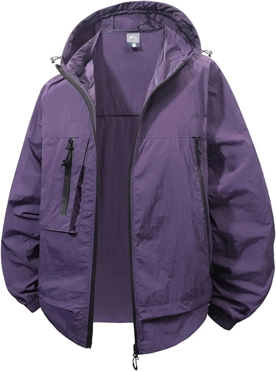 Rain Jacket Men Waterproof Hiking Plain Windbreaker Breathable Unisex Raincoats Going Out Golf Rain Coats