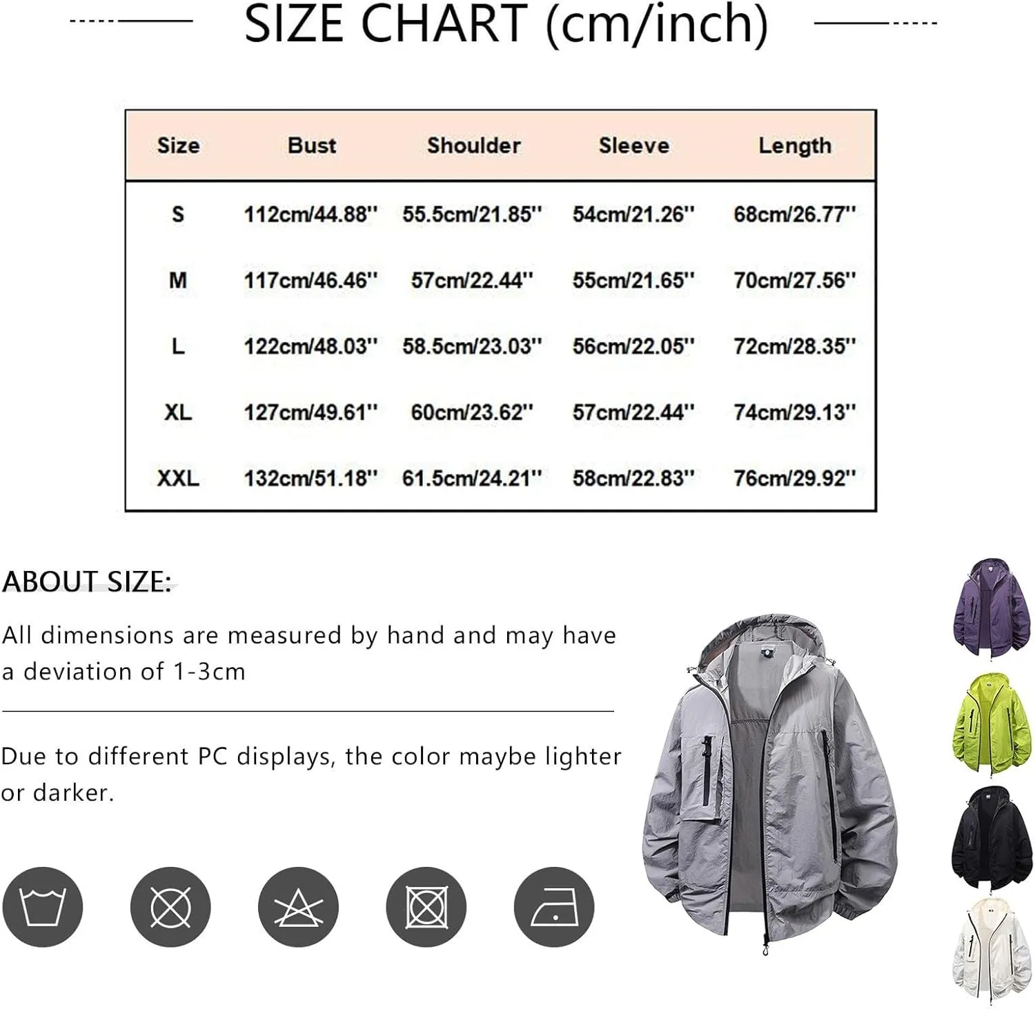 Rain Jacket Men Waterproof Hiking Plain Windbreaker Breathable Unisex Raincoats Going Out Golf Rain Coats