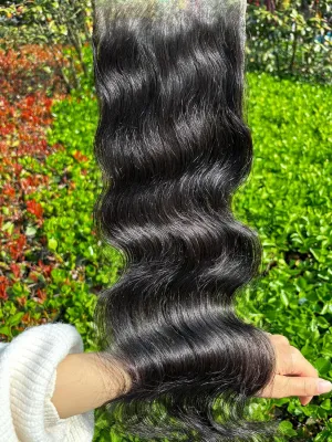Real HD Lace 5x5 Body Wave Closure 0.10mm Ultra-Thin Skinlike Invisible Swiss HD Lace Closure 12A Cambodian raw human hair closure Natural Black Color(14 Inch，Body Wave)