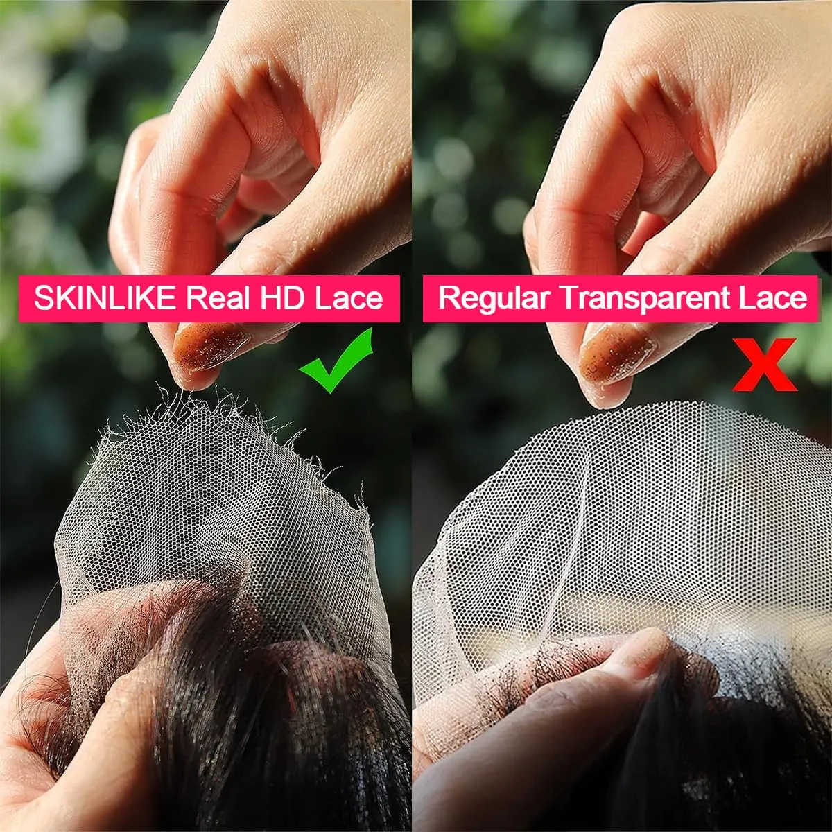 Real HD Lace Frontal 13x6 HD Frontal Ultra Thin Swiss HD Lace Bleach Knots Frontal Closure Virgin Human Hair Pre Plucked with Baby Hair Undetectable & Invisible Lace Straight 18 Inch