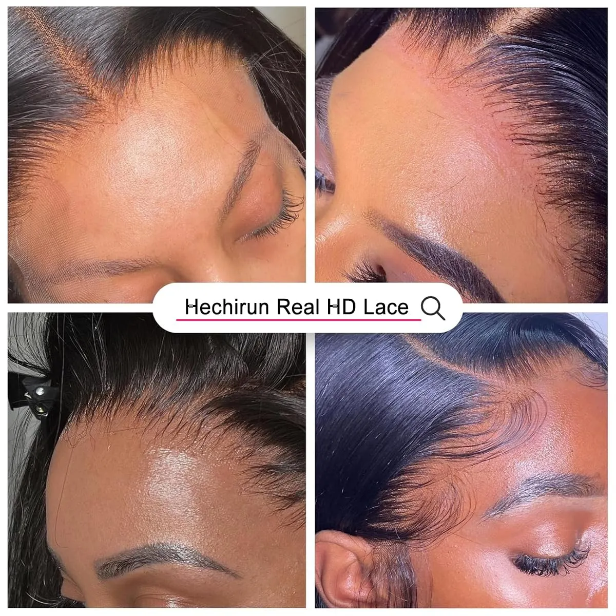 Real HD Lace Frontal 13x6 HD Frontal Ultra Thin Swiss HD Lace Bleach Knots Frontal Closure Virgin Human Hair Pre Plucked with Baby Hair Undetectable & Invisible Lace Straight 18 Inch