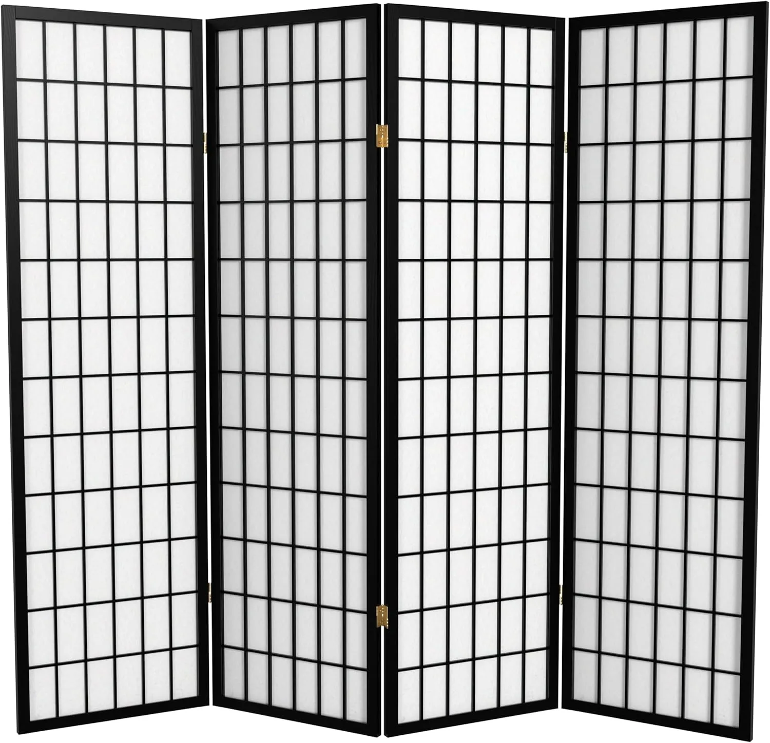 Red Lantern WP60-BLK-4P Folding Screen, 4 Panel, Black