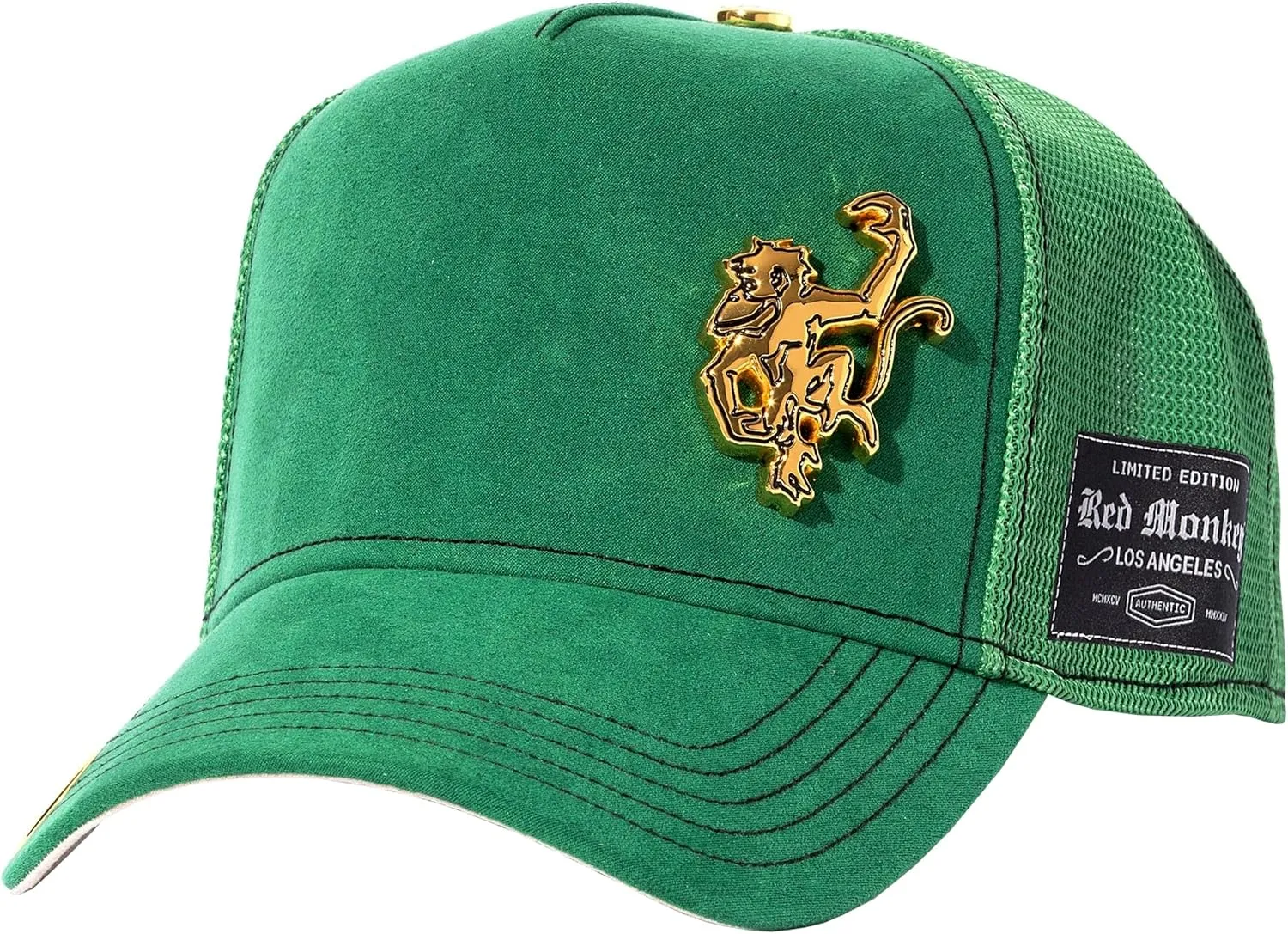 Red Monkey Rich Micro-Suede RM1521 New Limited Edition Trucker Snapback Hat Cap