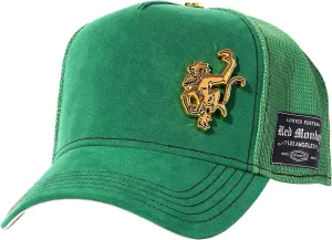 Red Monkey Rich Micro-Suede RM1521 New Limited Edition Trucker Snapback Hat Cap