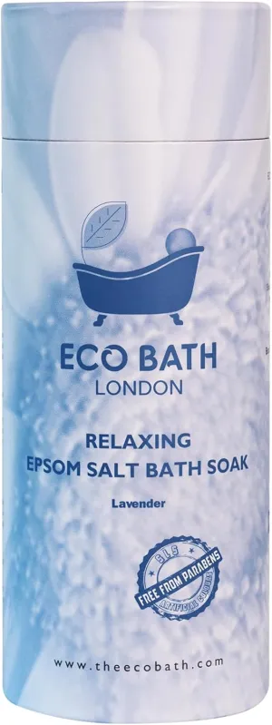 Relaxing Lavender Epsom Salt Bath Soak – Made in UK | Magnesium Bath Salts with Lavender Essential Oil | Epsom Salts for Relaxation & Calm - 2.2 LB (1kg)