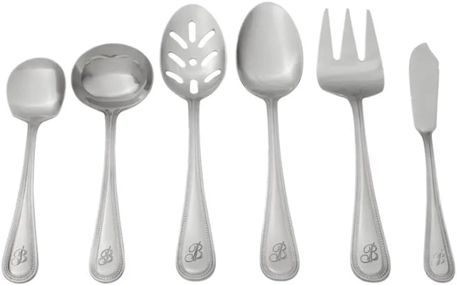 RiverRidge Beaded Flatware Set - 46-Piece Silverware, 18/0 Stainless Steel Utensils Set for Daily Use & Special Occasions - Dishwasher Safe, Versatile Design