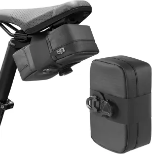 Road Under Seat Storage Bag, Waterproof Pu Material, Quick Release Saddle Bag for Cycling Tools & Personal Items