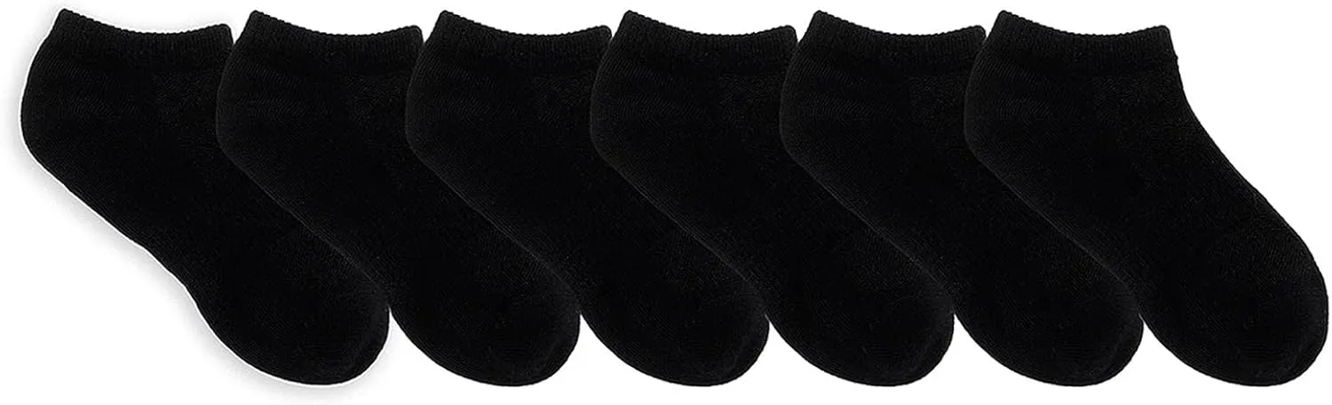 Robeez Children/Youth No Show Cotton Rich Socks for Everyday Wear, 6-Pack, Girls, Boys, Unisex, 1-6 Years