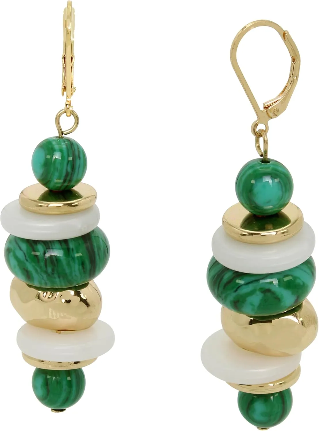 Robert Lee Morris Womens Mixed Beaded Dangle Earrings
