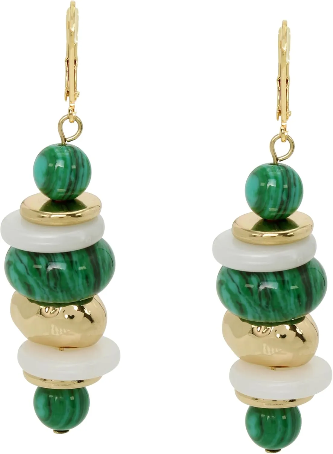 Robert Lee Morris Womens Mixed Beaded Dangle Earrings