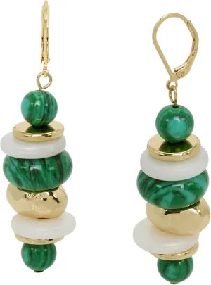 Robert Lee Morris Womens Mixed Beaded Dangle Earrings