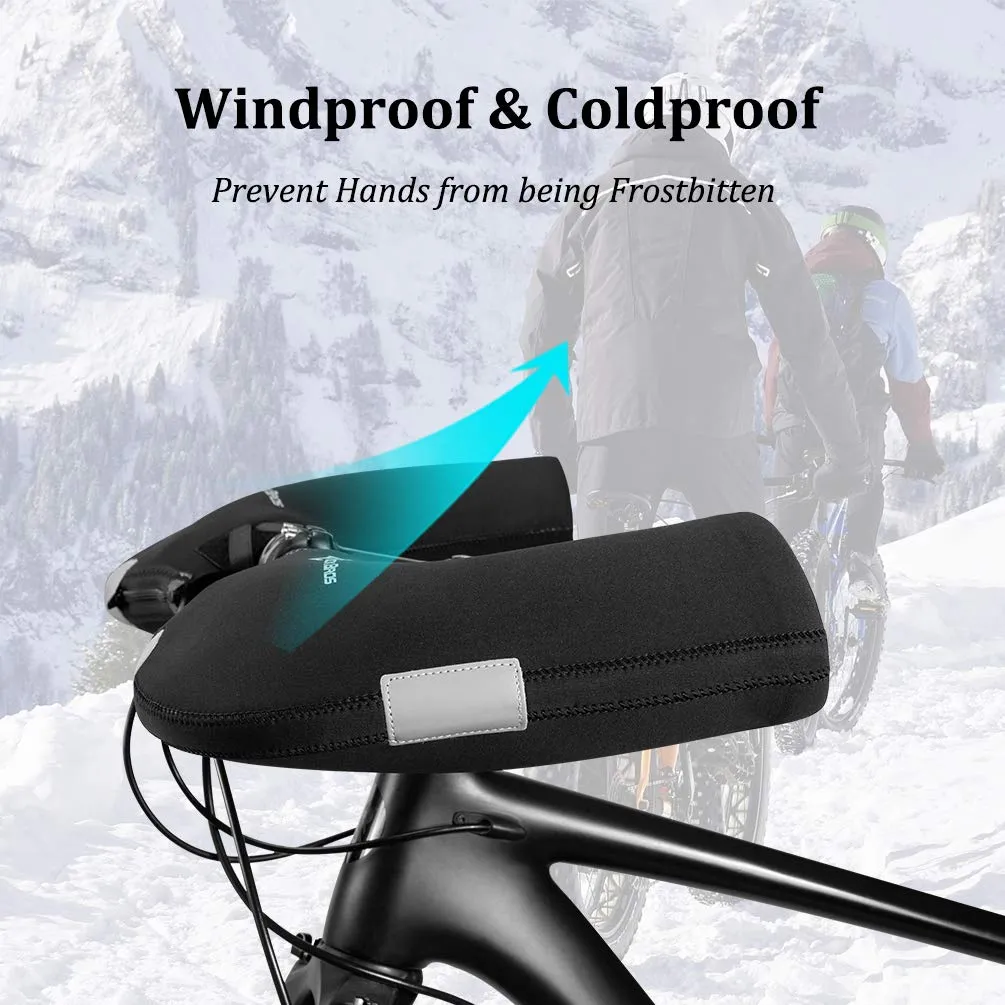 ROCKBROS Bike Handlebar Gloves Thermal Cycling Gloves Windproof Waterproof