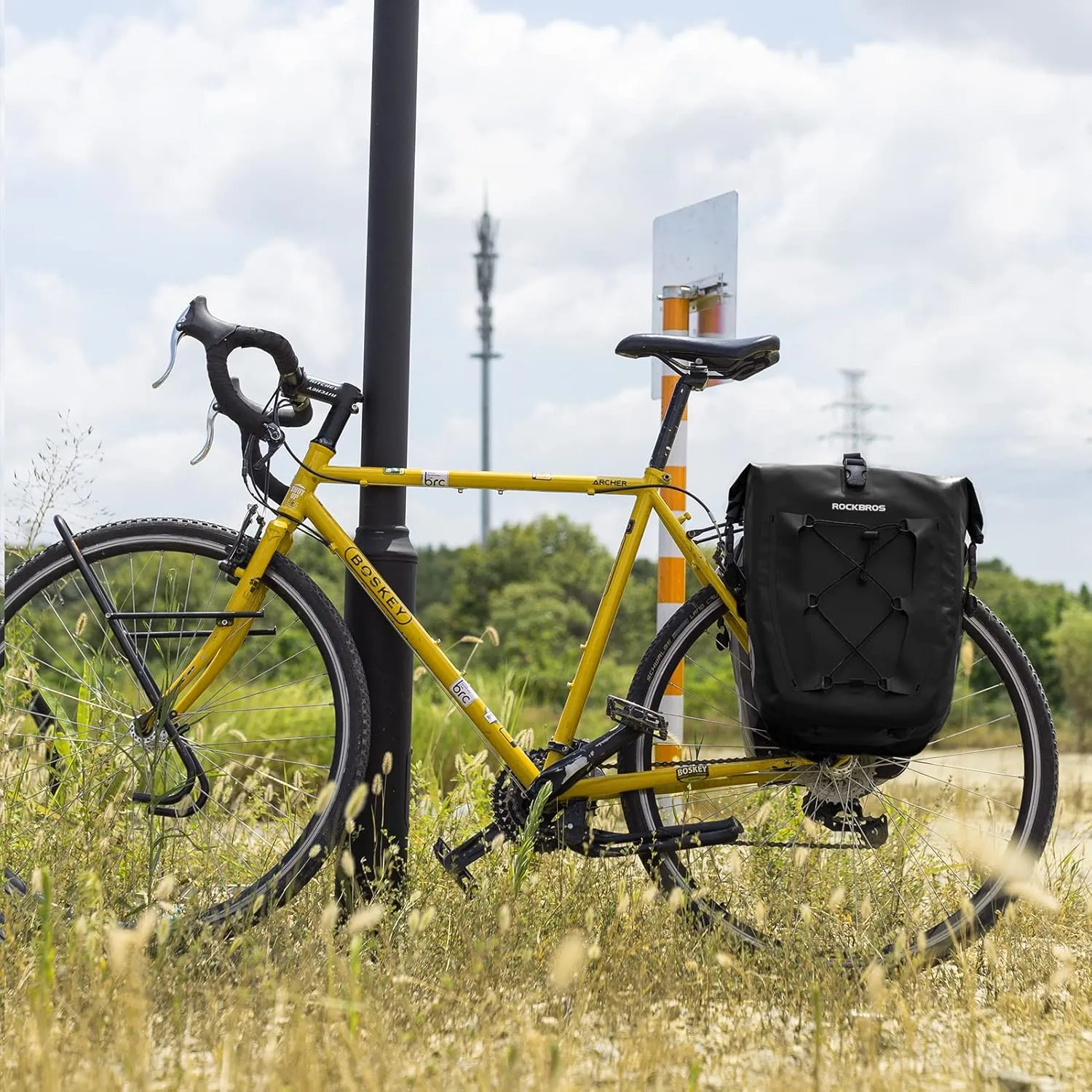 ROCKBROS Bike Panniers Waterproof Rear Rack Bag Max 30L Large Capacity for Cycling Traveling Commuting