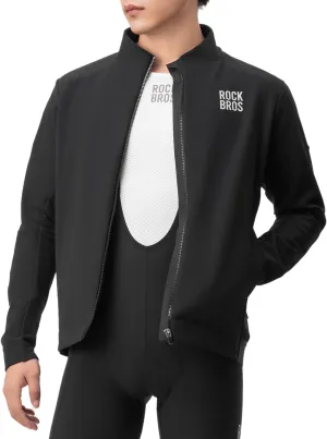ROCKBROS Winter Cycling Jacket for Men Windbreaker Long Sleeve Bike Jacket Thermal Running Jacket for Cold Weather