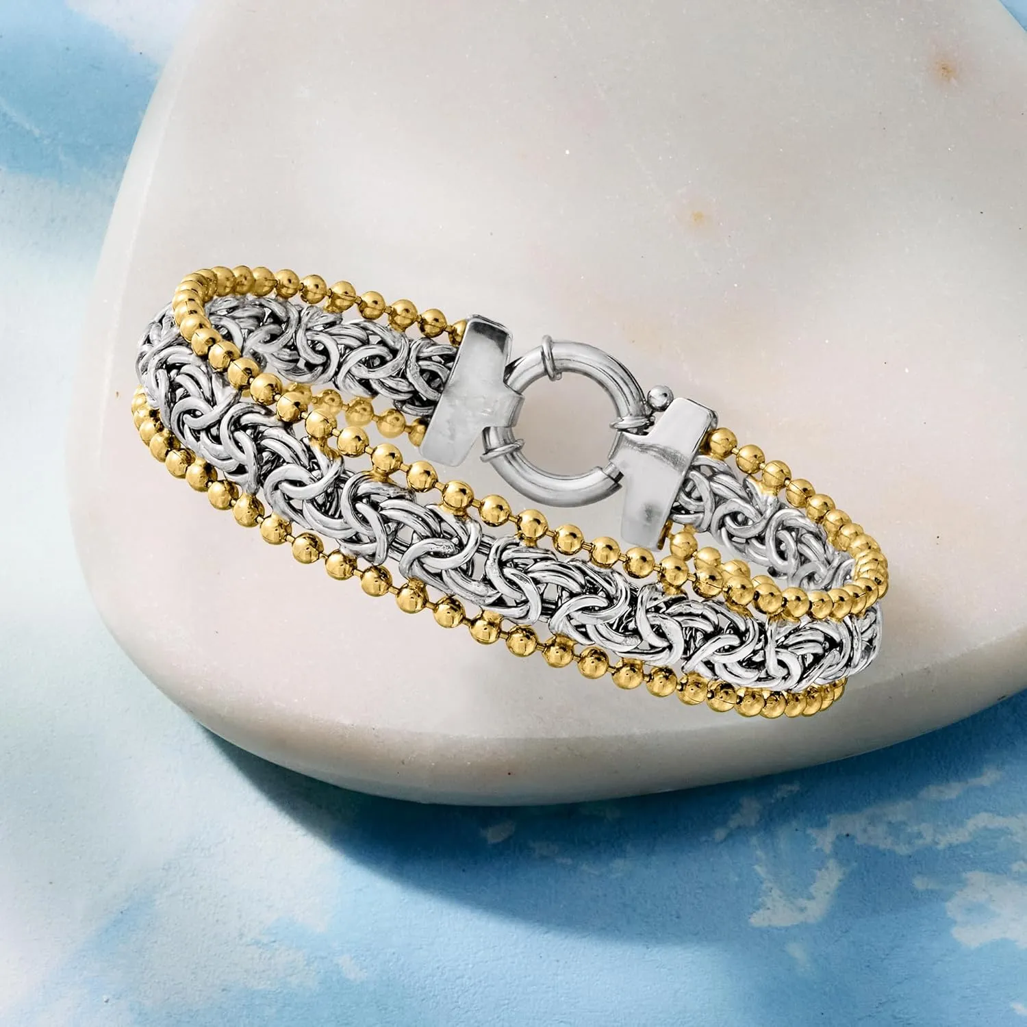 Ross-Simons Byzantine Beaded-Edge Bracelet