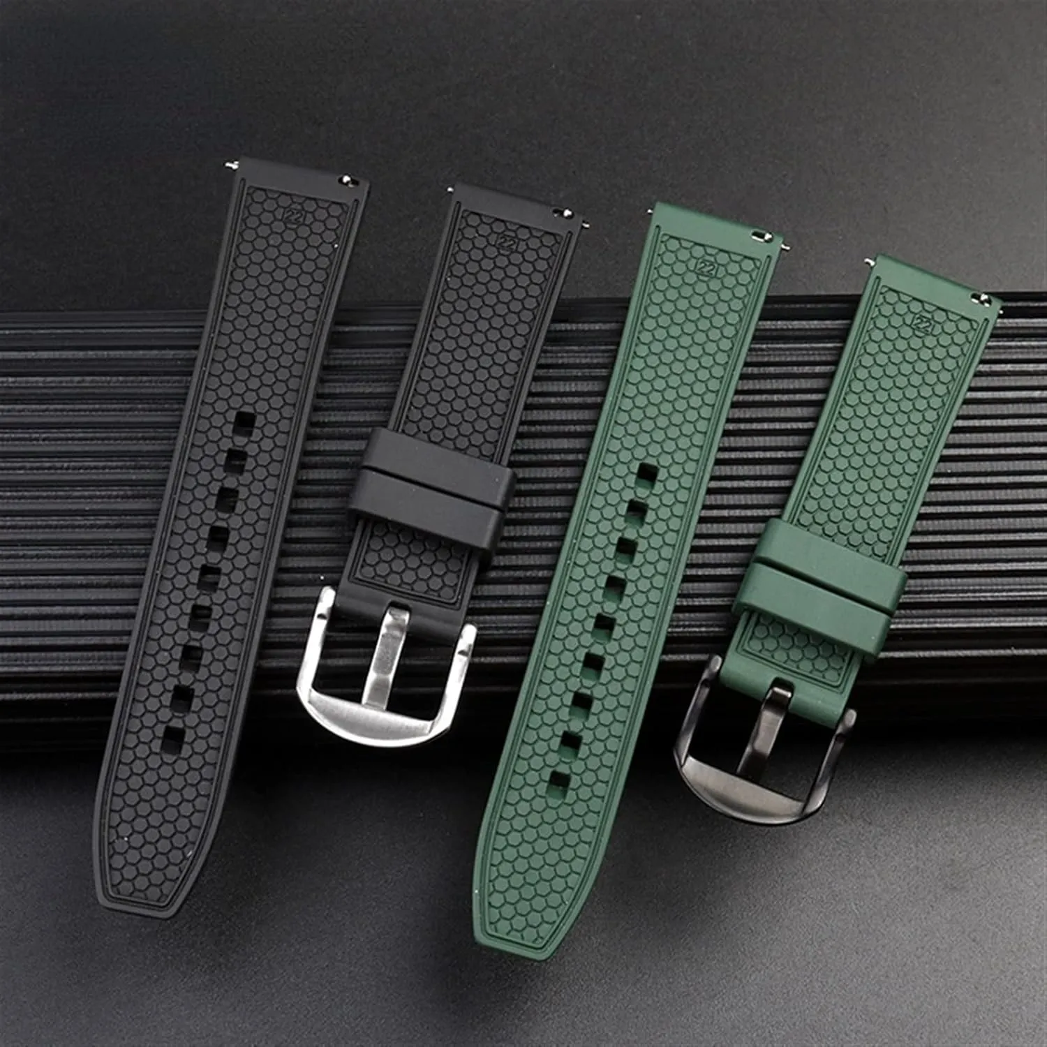 Rubber WatchBand 20m 22mm Quick Release Watch Replacement Strap Men WatchBands