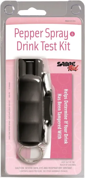 SABRE SABRE RED Pepper Spray - Police Strength - with Durable Key Case, Finger Grip, Quick Release Key Ring, 25 Bursts