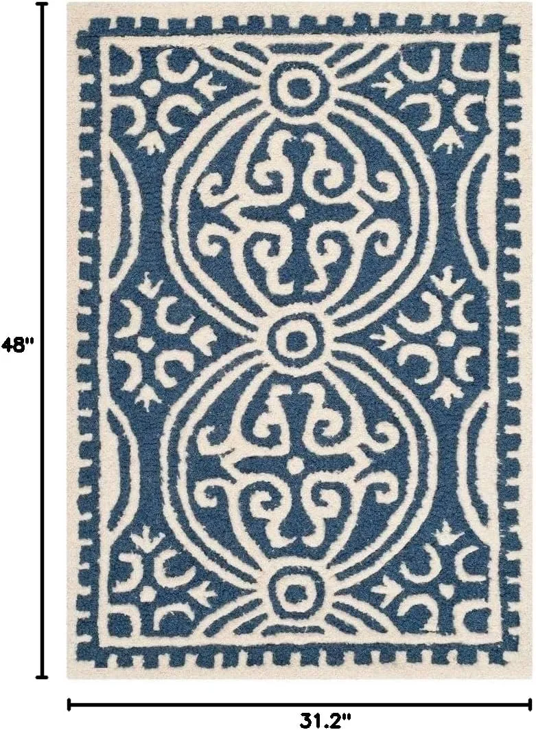 SAFAVIEH Cambridge Collection 31.2" x 48" CAM123G Handmade Moroccan Premium Wool Accent Rug