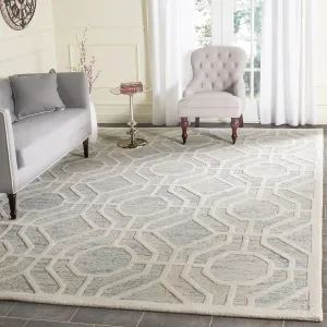 SAFAVIEH Cambridge Collection Area Rug - 8' x 10', Light Blue & Ivory, Handmade Moroccan Distressed Wool, Ideal for High Traffic Areas in Living Room, Bedroom (CAM726B)