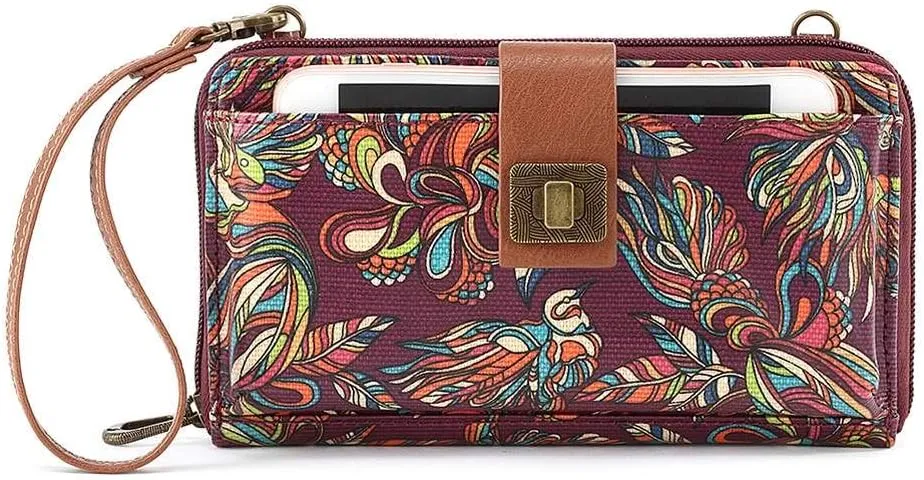 Sakroots Artist Circle Smartphone Crossbody in Eco Twill, Detachable Wristlet Strap