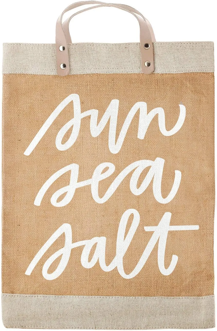 Santa Barbara Design Studio Hold Everything Waterproof Jute Tote Bag, Large, Sun Sea Salt