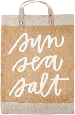 Santa Barbara Design Studio Hold Everything Waterproof Jute Tote Bag, Large, Sun Sea Salt
