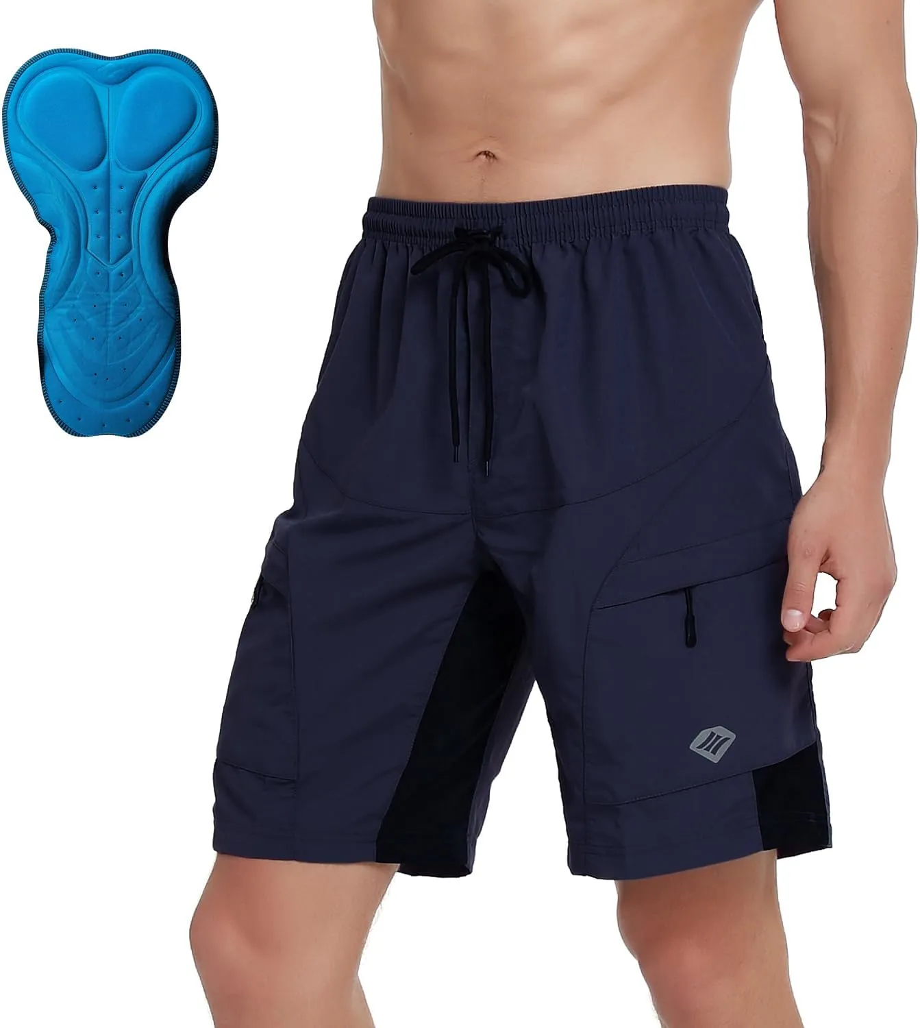 Santic Men's 3D Padded Mountain Bike Shorts Lightweight Cycling MTB Shorts
