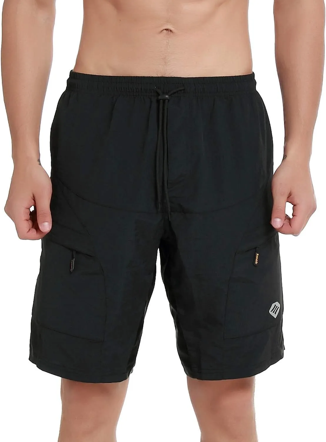 Santic Men's 3D Padded Mountain Bike Shorts Lightweight Cycling MTB Shorts