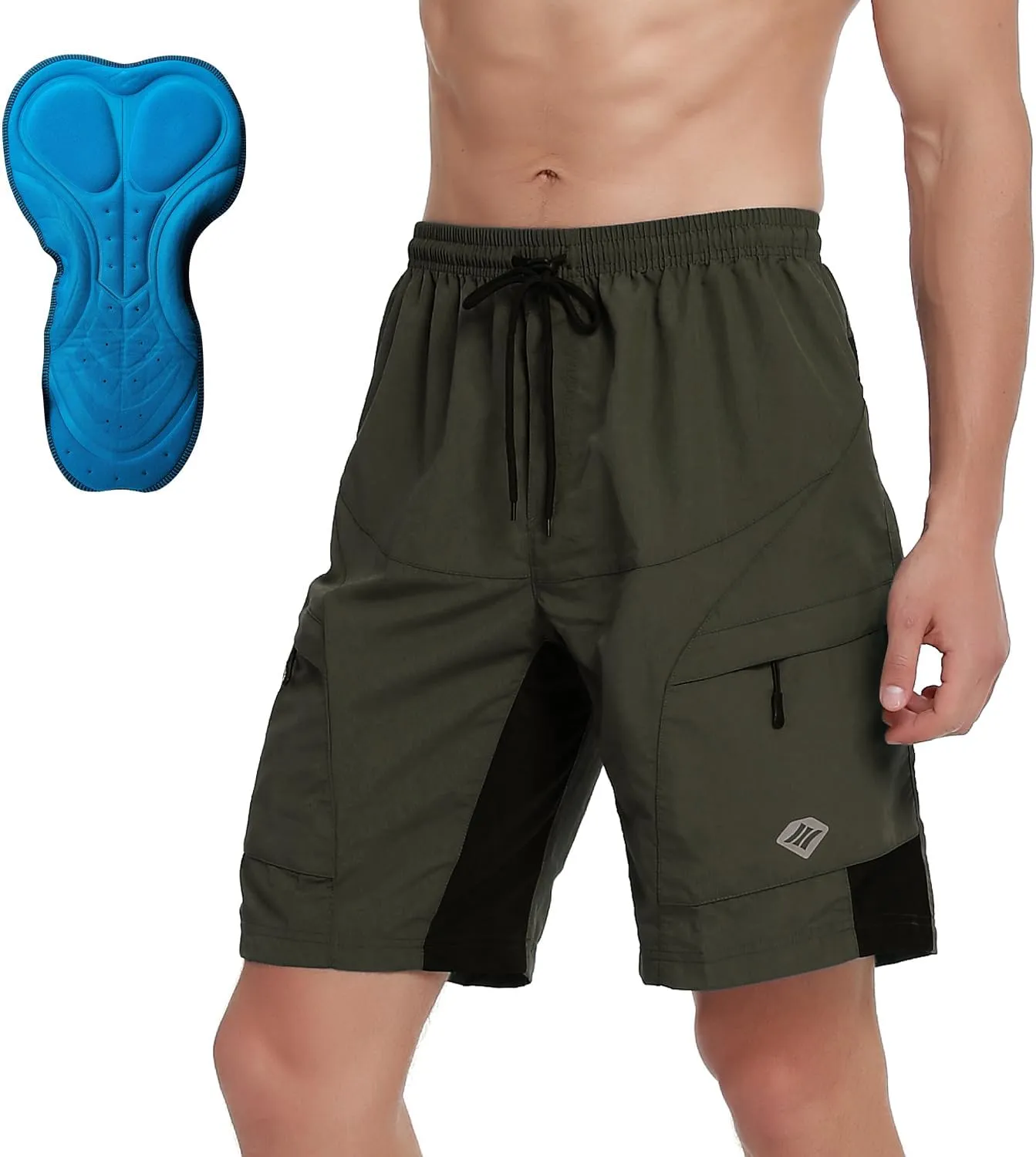 Santic Men's 3D Padded Mountain Bike Shorts Lightweight Cycling MTB Shorts