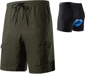 Santic Men's 3D Padded Mountain Bike Shorts Lightweight Cycling MTB Shorts
