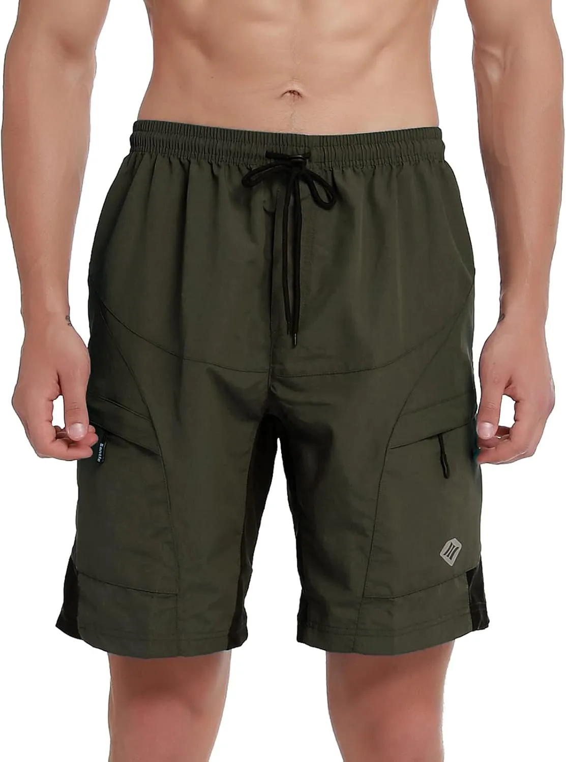 Santic Men's 3D Padded Mountain Bike Shorts Lightweight Cycling MTB Shorts