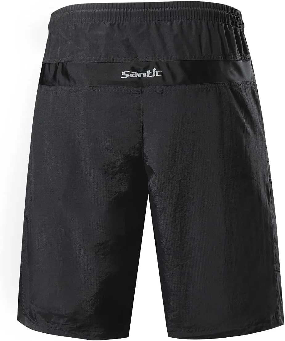 Santic Men's 3D Padded Mountain Bike Shorts Lightweight Cycling MTB Shorts