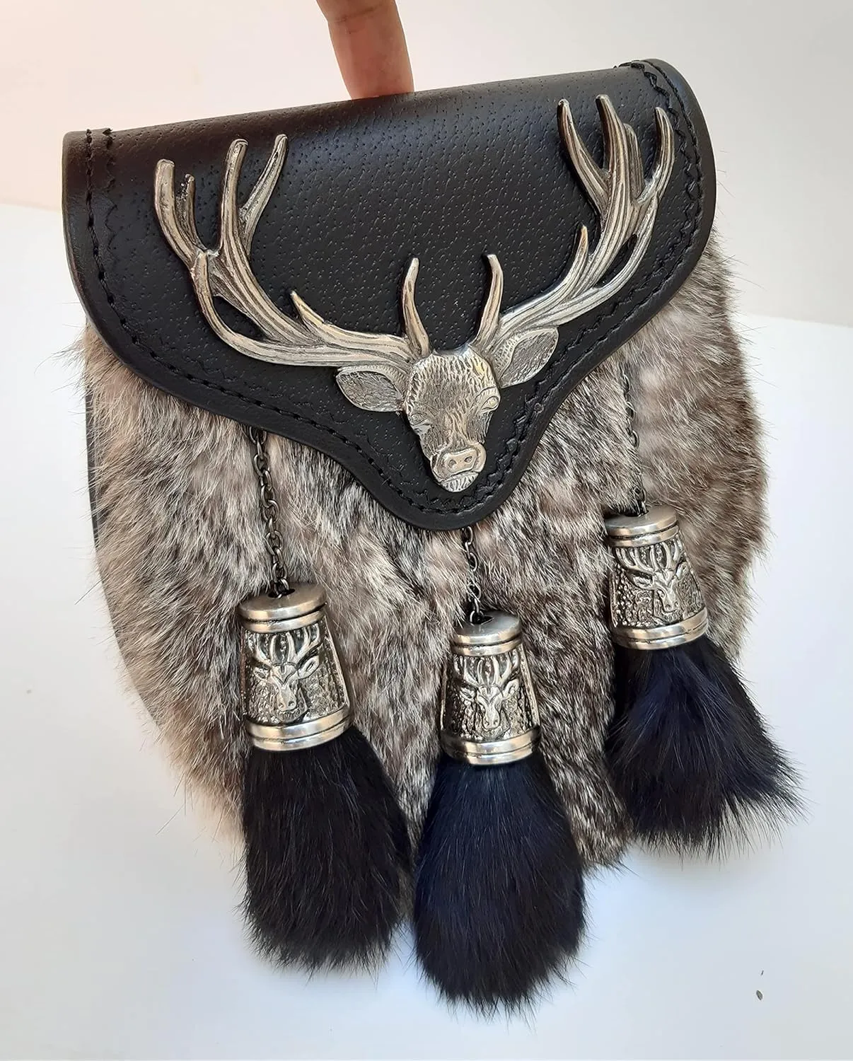 Scottish Kilt Semi Dress Sporran Semi Stag Sporran Antique Unique Stag.450……